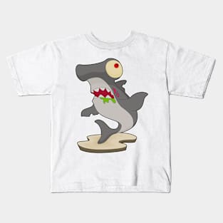 Hammerhead shark Halloween Zombie Kids T-Shirt